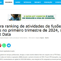 Brasil lidera ranking de atividades de fuses e aquisies no primeiro trimestre de 2024, segundo Aon e TTR Data